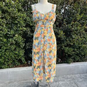 Abercrombie & Fitch Floral Tank Sweetheart Dress Women’s Medium Boho Fairy